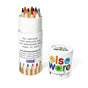 The Elseware Unplug Colored Pencils – Travel Size come pre-sharpened in a cylindrical container with a matching lid, making them perfect travel art supplies for creativity on the go.