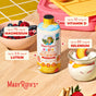 MaryRuth’s Kids Nighttime Multimineral Liquid—Supports Immune Function—rests near berries, yogurt with peaches, and a pink lunchbox. Labels spotlight magnesium, lutein, vitamin D, and selenium.