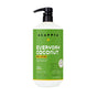A 32 fl oz bottle of Alaffia EveryDay Coconut Body Lotion, designed for normal to dry skin, featuring a green label, black pump, and white base. This moisturizing lotion is made with pure, fair trade virgin coconut oil.