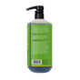 A large pump bottle of Alaffia EveryDay Coconut Body Wash features a green label displaying ingredients and directions for use, highlighting nourishing shea butter. The back of the bottle shows the barcode, product information, and fair trade certifications.