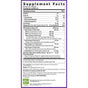 New Chapters Wholemega™ Fish Oil supplement facts label lists serving size, calories, fat, vitamin D3, wild Alaskan salmon oil, omega-3 content, other fatty acids, and astaxanthin from sustainably caught fish.