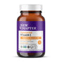A brown bottle of New Chapter Fermented Vitamin C Supplement with a purple-white label and orange accents. Provides 250 mg fermented vitamin C per serving for antioxidant support. Contains 60 tablets.