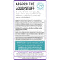 The label of New Chapter’s One Daily Prenatal Multivitamin says “Absorb the Good Stuff,” features methylfolate, usage and overdose warnings, prenatal vitamin details for nausea relief, a money-back guarantee, and recycling info.