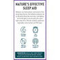 Infographic titled “New Chapter Plant Melatonin + Tart Cherry & Ashwagandha Tablet” shows plant-based melatonin’s benefits: fall asleep, stay asleep, wake refreshed, no next-day grogginess. Usage instructions included below.