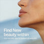 Close-up of a woman’s lower face and chin with smooth skin, plus text: Reveal new beauty. Your daily step—Skin Barrier Boost Capsules - with Clinical-Strength Astaxanthin for Fine Lines by New Chapter—for resilient, glowing skin.