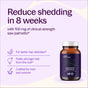 A bottle of New Chapter Hair Growth & Retention Capsules - Promote Natural Hair Growth and Scalp Vitalty claims to reduce hair shedding in 8 weeks, with saw palmetto, for men’s and women’s hair growth.
