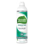 A can of Seventh Generation Disinfectant Spray kills 99.99% of bacteria and viruses on nonporous surfaces, featuring eucalyptus, spearmint, and thyme scents in a white and green label.