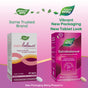 Two boxes of Natures Way Estrobalance – With Absorbable BR-DIM are shown: old white-and-pink packaging (left) and new vibrant pink packaging (right), emphasizing support for estrogen metabolism and women’s health.