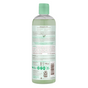 A clear-bottled liquid cleanser, similar to Babo Botanicals Shampoo, Bubble Bath & Wash, features a green cap. Its label in green and white highlights ingredients, usage directions, and EWG-verification. Plant-based and ideal for all skin types.