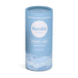 A light blue cylindrical container of Humble Brands Deodorant - Aluminum Free, labeled “Rosemary & Mint, original formula,” features white mountain graphics and eco-friendly packaging.