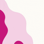 Minimalistic, modern abstract image with wavy shapes in dark pink, light pink, and white forming smooth, organic curves from left to right—evoking the calming essence of HoneyPot’s Peri-menopause All Day/All Night Pads - Harmonizing Herbal Infusion.