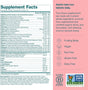 Supplement facts for True Grace Daily Women’s 50+ Multivitamin - Refill Pouch lists vitamins, minerals & more. Side panel highlights: Fruiting Body, Vegan, Soy Free, Gluten Free, Dairy Free, certifications & memory support.