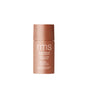 A tan bottle of RMS Beauty SuperNatural Radiance Serum Broad Spectrum SPF 30 Sunscreen, with white text and a matching tan cap, is shown against a plain white background.
