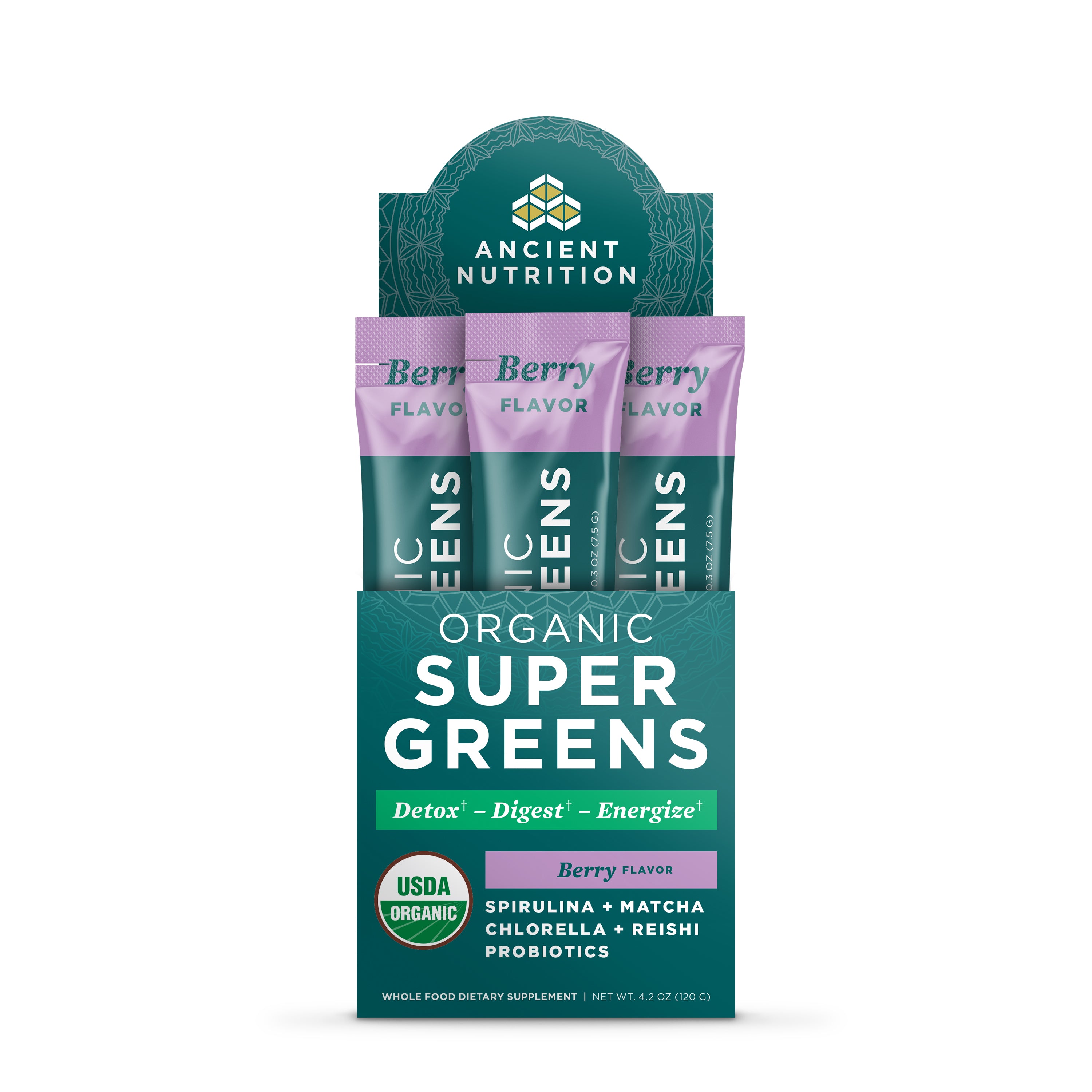 Grove Box Powder Loading Organic Super Greens Powder, 4.2 oz