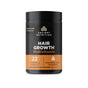 A black bottle of Ancient Nutrition Ancient Multi Hair Growth Capsules – 60ct features “22 vitamins & minerals” and “promotes hair thickness” on the label, with a peptide-powered formula for thicker, shinier hair.