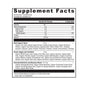 Supplement facts label for Ancient Nutrition Organic Super Greens Powder - Bloat Relief displays calories, carbs, sugar, sodium, digestive enzymes, and proprietary blends of fruits, vegetables, botanicals & mushrooms for gut health.