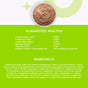 The label of I and Love and Yous Whascally Wabbit Pate Grain-Free Canned Cat Food features a circular image of brown powdered food, typical of premium canned wet cat food. It details protein, fat, fiber, moisture, and taurine percentages in the Guaranteed Analysis and an ingredient list with Omega 3 fatty acids.