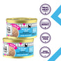Two cans of I and Love and Yous Oh My Cod! Pate Grain-Free Canned Cat Food feature gourmet packaging with icons for Real Meat First, Hydration Boost, Grain Free, and Zero Fillers.