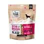 The 3 lb (1.36 kg) bag of I and Love and You Stir and Boom Raw Raw Beef Boom Ba Dinner Grain-Free Dehydrated Dog Food features a dog silhouette on a mountain, highlighting ingredients such as beef, veggies, and fruits.