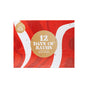 The Bath Bomb Set, 12 Days Of Bath Bombs by Pacha Soap Co. comes in a festive, holiday-themed red and white box with numbered doors, each revealing a moisturizing bath bomb.