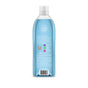 A clear recycled plastic bottle of method Foaming Hand Soap Refill, filled with blue liquid and seen from the back. White printed text, icons, and symbols are visible; shown against a plain white background.