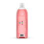A tall, clear bottle of method Gel Hand Soap Refill with pink liquid and visible barcode. The back label lists product info, usage, and ingredients in white and pink text. Features a sea minerals scent and comes in recycled plastic.