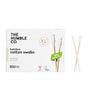 A box of The Humble Co. Cotton Swabs - Spiral Tip - White with two swabs beside it. The eco-friendly box, labeled “500 cotton swabs,” “100% plastic-free,” and “XL pack,” is vegan, cruelty-free, and great for makeup touchups.