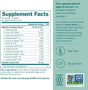 True Grace One Daily Probiotic supplement facts label: contains probiotics and prebiotic fiber to support digestive and immune health; soy free, gluten free, non-GMO, suitable for ages 12+, with ingredients, daily values, serving size, and certifications.