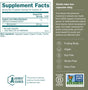 Supplement Facts for True Grace Lion's Mane Capsules - Brain, Nerve & Cognitive Support.* Features fruiting body extracts, supports cognitive health, and is vegan, soy free, gluten free, dairy free. Adults take two capsules daily.