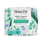 A 16-pack of The Honeypot Company 100% Organic Cotton Cover Super Menstrual Pads—herbal-infused with mint, aloe vera, and lavender. Features maxi pads with wings and green leaf design.