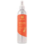 A 7 fl oz (207 ml) silver spray bottle features an orange label with grab green at the top. This Room and Fabric Freshener - Tangerine with Lemongrass has a natural deodorizer blend of tangerine, lemongrass, and essential oils, equipped with a spray nozzle.