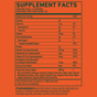 The Super Greens Gummies (QVC) from 8Greens feature an orange supplement facts label showing the serving size and calorie count. The nutrient profile includes vitamins C and D for immunity, zinc, a proprietary greens blend for metabolism, plus glucose syrup, sugar, and assorted oils.