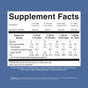 MaryRuth's Vegan Liquid Iron Supplement Facts label displays serving sizes, calorie content, and nutrients such as Iron for Blood Health, along with daily values for ages 4-13, 14-18, 19-50, and 51+. The ingredient list highlights Ferrochel Iron and includes a caution at the bottom. The label features a blue background with white and black text.