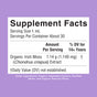 MaryRuth's Organic Sea Moss Liquid Drops contain Organic Irish Moss (Chondrus crispus) extract. Supplement Facts: 1 mL per serving, about 30 servings per container. Also includes vegetable glycerin, purified water, and organic natural flavor.