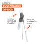 The Full Circle Little Sipper - Drinkware Cleaning Brush Set features gray handles and white bristles, made from certified recycled plastic and stainless steel for a sustainable bottle or straw cleaning solution.