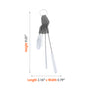 The Full Circle Little Sipper Drinkware Cleaning Brush Set features three brushes with white bristles and gray handles on a white ring, including a lid brush. Dimensions: 9.05" H x 2.16" L x 0.79" W.