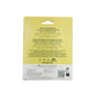 The image displays the back packaging of Afterspa’s Massage & Detox Brush, a shower spa tool featuring multi-language exfoliation instructions. The background fades yellow to white with eco-friendly and website icons at the bottom.