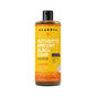 A 32 fl oz bottle of Alaffia Authentic African Black Soap All-In-One, unscented, with a yellow and brown label. This sulfate-free soap is made with Fair-Trade shea butter.