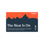 A rectangular package of Patagonia Provisions White Anchovies Spicy displays a dark mountain silhouette on a red background with “The Heat Is On” and smaller text noting responsibly sourced, sustainable fish.