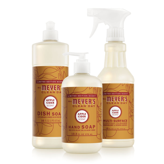 Mrs. Meyer’s Fall Cleaning Set – Home Essentials features autumn-inspired scents in beige bottles, making it the perfect limited-edition trio for your seasonal cleaning routine.