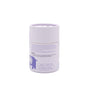 The Ayeya Baby Bath Soak comes in a cylindrical container with a light purple and white design, highlighting that it’s vegan, palm-free, and perfect for sensitive skin—free from parabens, phthalates, SLS, and SLES.
