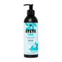 Ayeya Baby Conditioner & Moisturizer, fragrance-free, comes in a 12 fl oz bottle with a black pump and blue whale-themed label. The gentle formula deeply hydrates delicate baby skin.