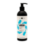 A black pump bottle labeled Ayeya TABS Liquid with blue abstract shapes on a white background. The 12 fl oz (354 ml) bottle detoxifies and supports skin balance, suitable for all skin types.