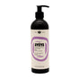 A black pump bottle labeled “Ayeya TABS Liquid” with a purple design, for all skin types, 12 fl oz (354 ml). The label highlights peace—detoxifies and purifies your skin with inspiring lavender in this all-in-one liquid soap.