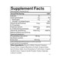 Supplement Facts label for Cymbiotika Liposomal Vitamin B12 + B6 dietary supplement, displaying serving size, calories, nutrients—including vitamin B6, bioavailable folate, and Liposomal B12—% daily values, ingredients list, and disclaimers in black text on a white background.
