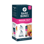 A box of Bare Bones Passionfruit Elevated Drink Mix, 6 ct, contains stick packs with collagen protein, 5g protein, 3g sugar per serving, and prebiotics. The packaging displays passion fruit and a glass of the drink mix.
