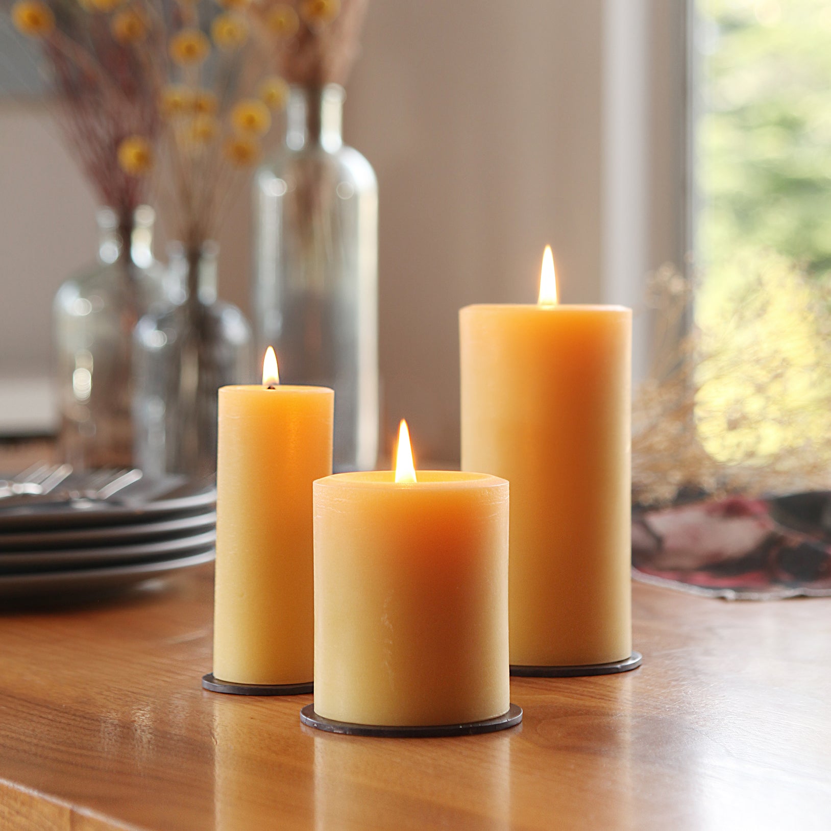 Big Dipper Wax Works Beeswax Pillar Candle - Thumbnail 5