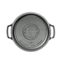 The Lodge Blacklock Dutch Oven is a round, lightweight cast iron pan with two handles, embossed with "Blacklock," "1896," "The Original Lodge Foundry," the number 02, and a ram's head logo at the center. Triple seasoned for durability.