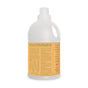 A large white plastic bottle with a handle and an orange label featuring handwritten notes contains Rebel Green Gentle Baby Laundry Detergent Liquid - 3x Concentrated, a USDA Certified product for safe and effective cleaning.