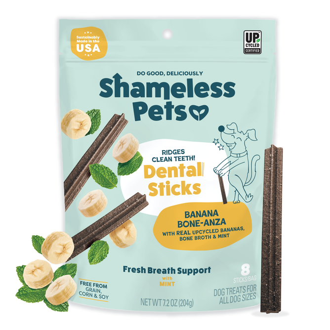 Shameless Pets Banana Bone-anza Dental Stick Sticks Grove